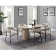 Bowery Hill Dining Table with Double Pedestal in Travertine Pattern