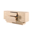 Bowery Hill Travertine Stone Server with Floating Base and Storage