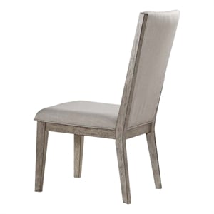 Bowery Hill Armless Dining Side Chair Set of 2 with Gray Oak Finish