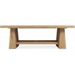 Bowery Hill Rectangle Cocktail Table with Fixed Shelf in Light Brown Wood