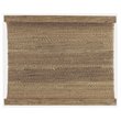 Bowery Hill Bohemian Woven Rope End Table with Tempered Glass Top