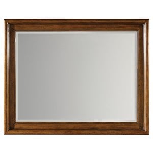 Bowery Hill Landscape Bedroom Mirror in Warm Chestnut Finish