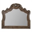 Bowery Hill Scroll-Carved Bedroom Mirror in Walnut Rustic Finish