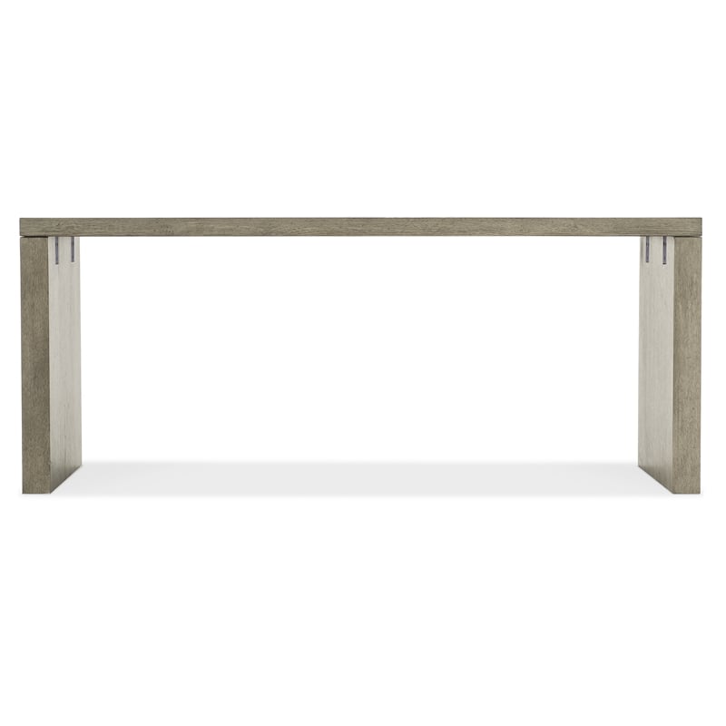 Bowery Hill 72in Home Office Desk in Soft Smoked Gray Finish