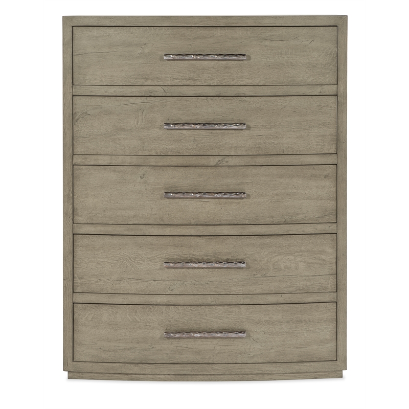 Bowery Hill 5-Drawer Bedroom Chest in Soft Smoked Gray Finish