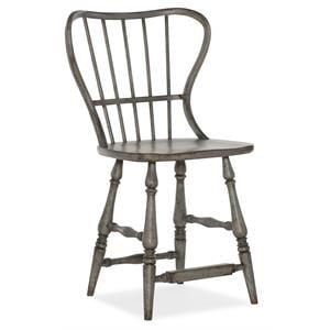 Bowery Hill Spindle Back Counter Stool in Speckled Gray Finish