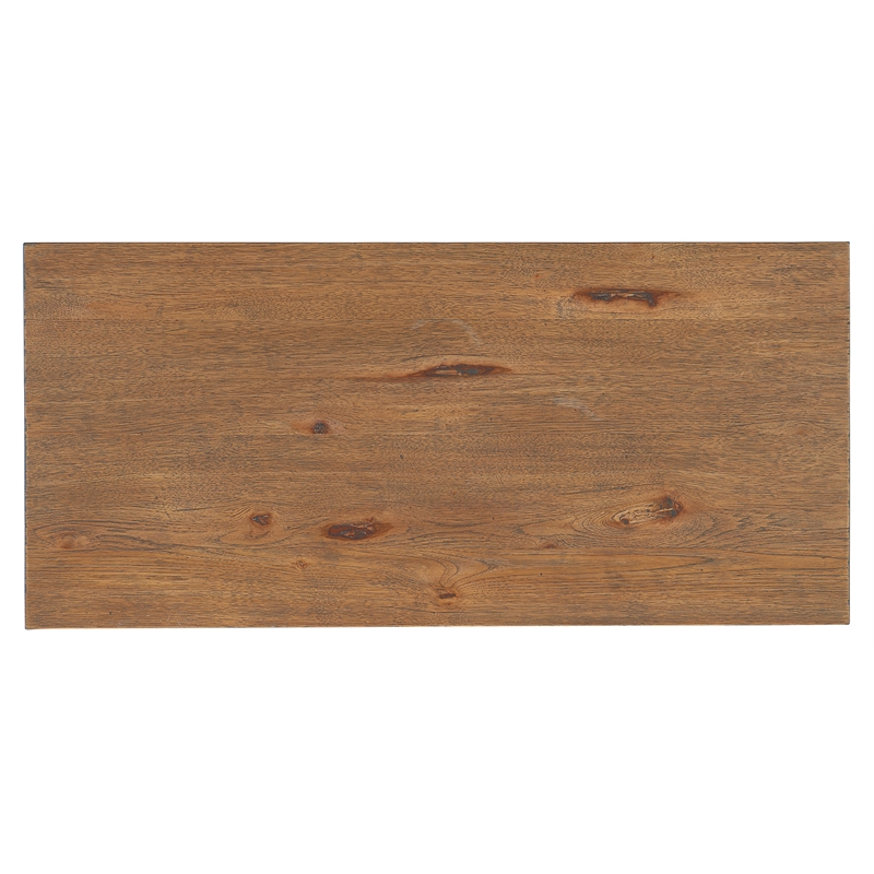 Bowery Hill Hickory Veneer and Solid Wood 5-Drawer Chest in Brown