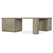 Bowery Hill Home Office Corner Desk with Lateral File in Gray
