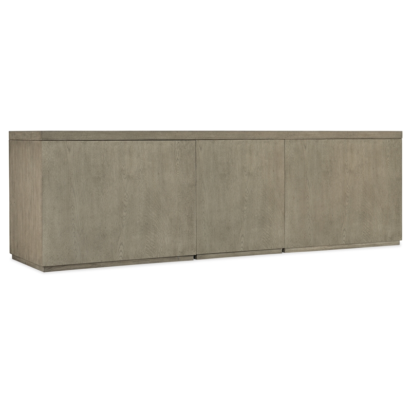 Bowery Hill 96in Home Office Credenza with Lateral File and Cabinet