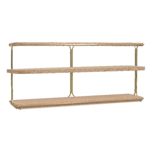 Bowery Hill Console Table with Fixed Shelf in Natural Wood Finish