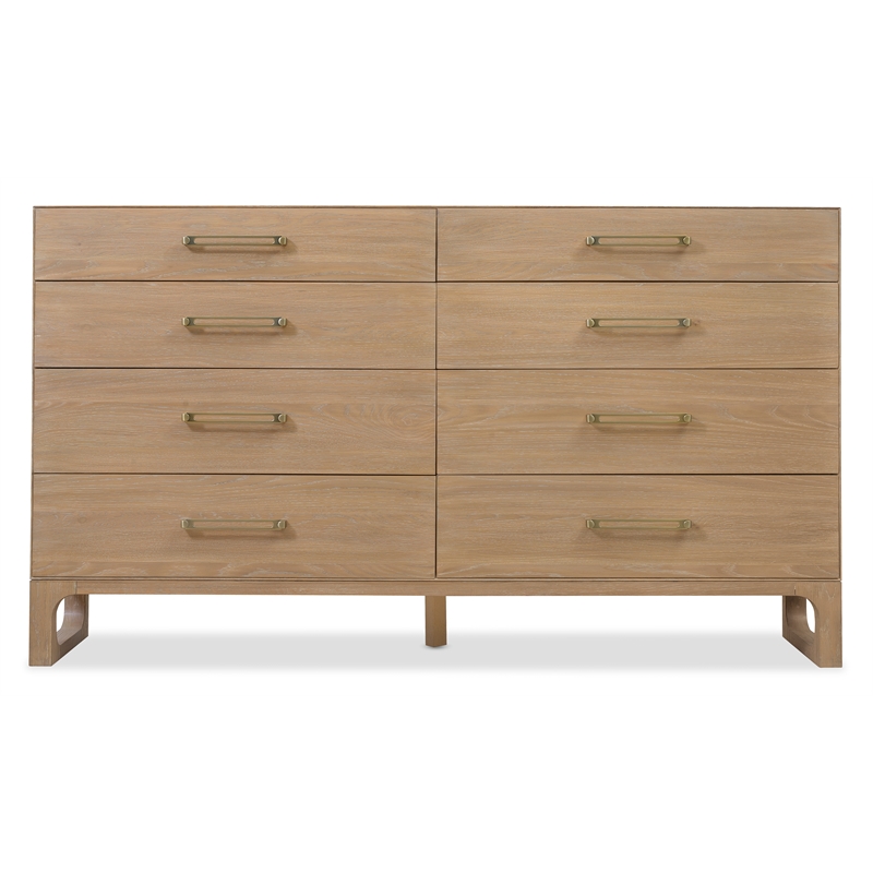Bowery Hill 8-Drawer Dresser in Natural Wood Desert Oak Finish