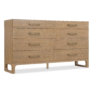 Bowery Hill 8-Drawer Dresser in Natural Wood Desert Oak Finish