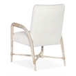 Bowery Hill Rope-Wrapped Macrame Arm Chair in White Wood Finish
