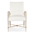 Bowery Hill Rope-Wrapped Macrame Arm Chair in White Wood Finish