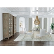 Bowery Hill Rope-Wrapped Macrame Arm Chair in White Wood Finish