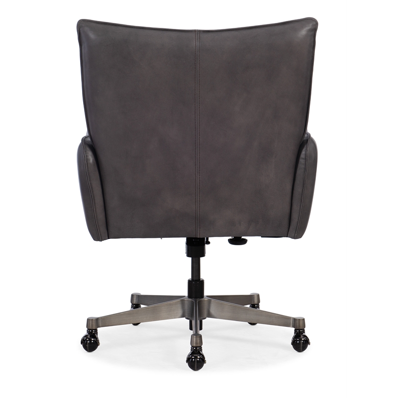 Bowery Hill Executive Swivel Tilt Office Chair in Gray Leather