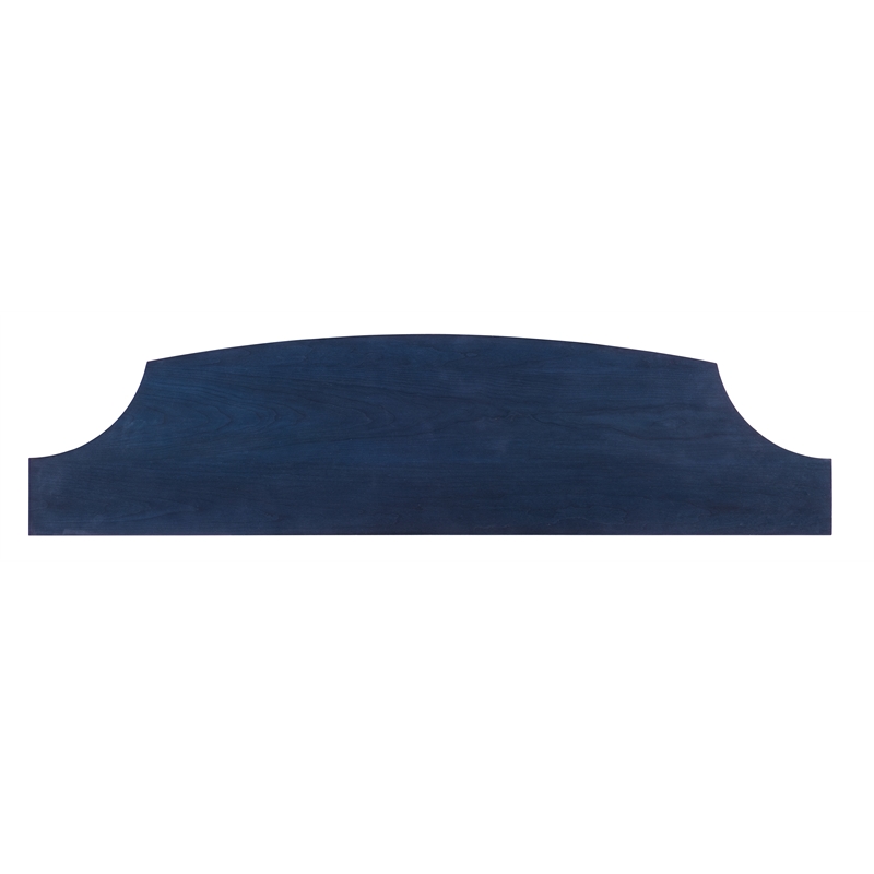 Bowery Hill Serpentine 4-Drawer Credenza in Rich Dark Blue Finish