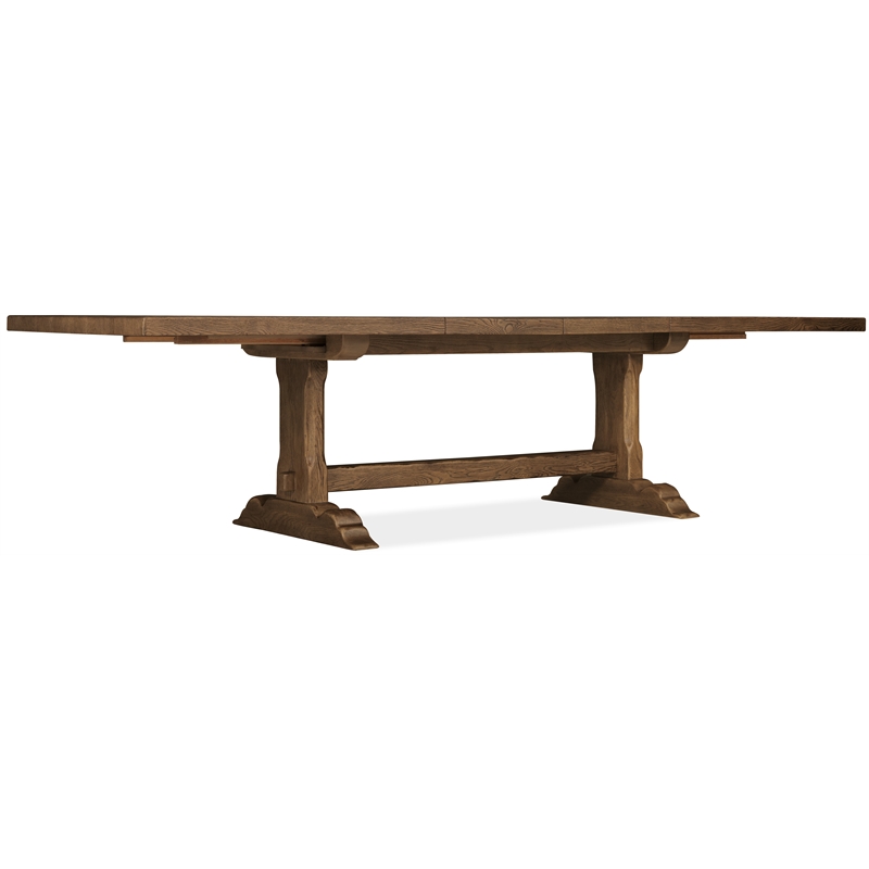 Bowery Hill Rectangle Dining Table with Two 20in Leaves in Brown