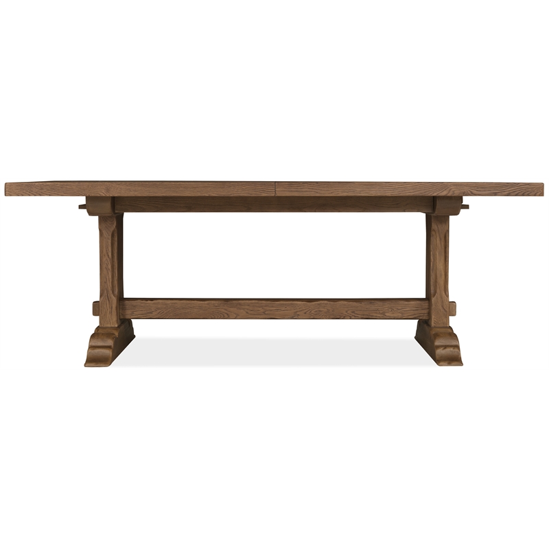 Bowery Hill Rectangle Dining Table with Two 20in Leaves in Brown