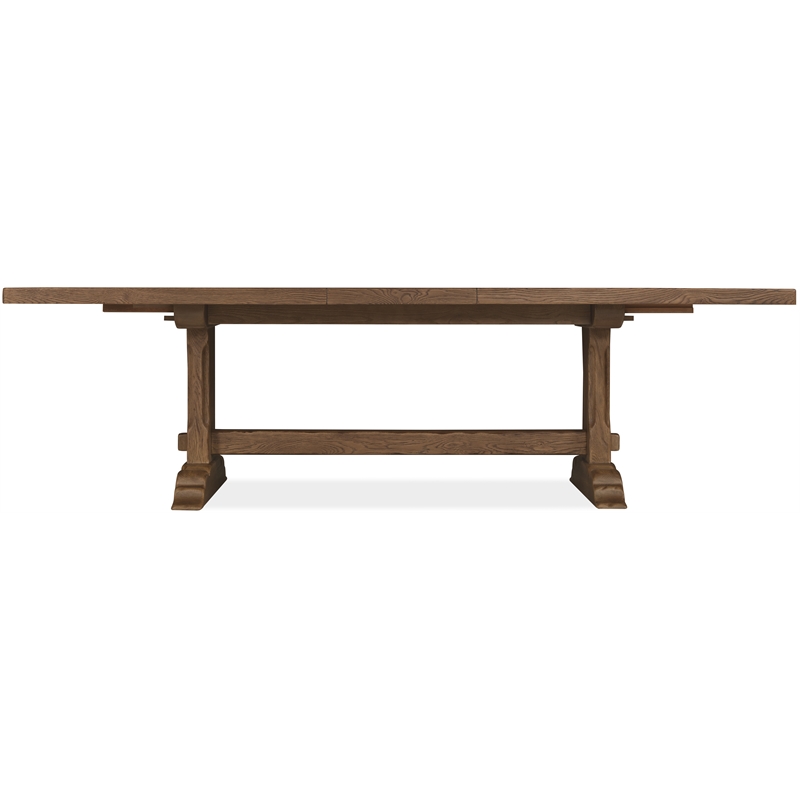 Bowery Hill Rectangle Dining Table with Two 20in Leaves in Brown