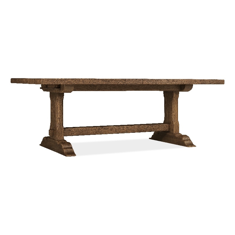 Bowery Hill Rectangle Dining Table with Two 20in Leaves in Brown