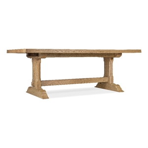 Bowery Hill Rectangle Dining Table with 20in Leaves in Light Brown