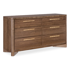 Bowery Hill 6-Drawer Dresser with Jewelry Tray in Medium Wood