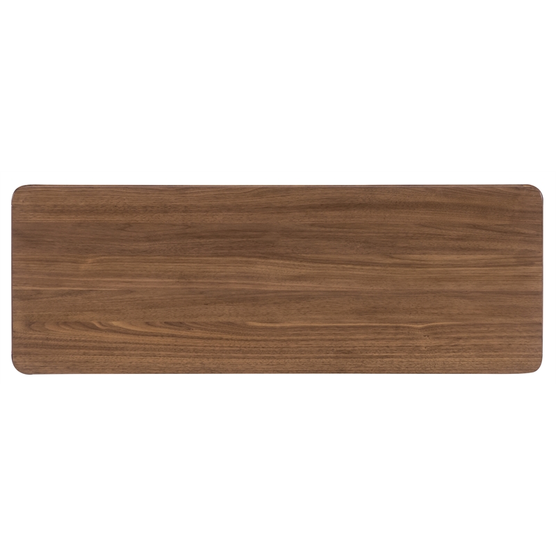 Bowery Hill 3-Drawer Chest with Grasscloth Fronts in Medium Wood