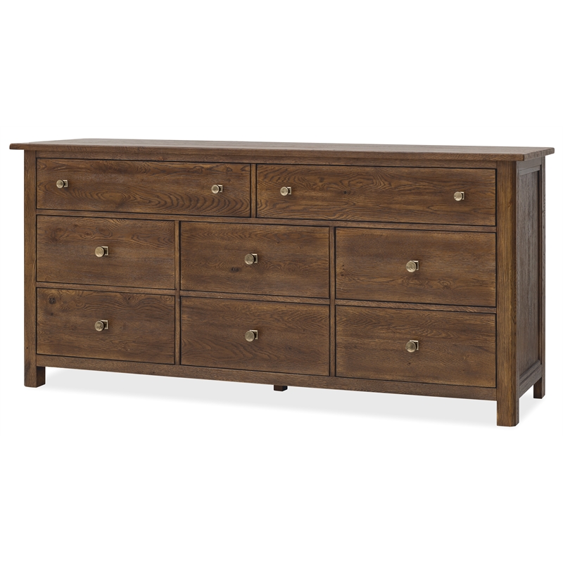 Bowery Hill 8-Drawer Dresser with Jewelry Tray in Brown Wood