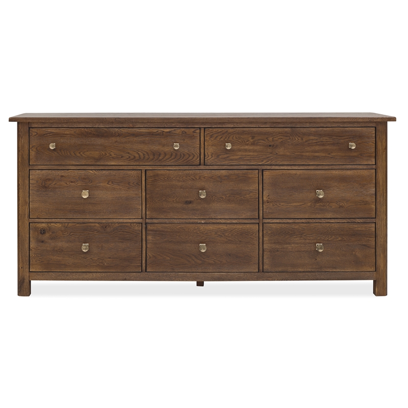 Bowery Hill 8-Drawer Dresser with Jewelry Tray in Brown Wood
