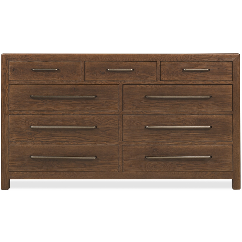 Bowery Hill 9-Drawer Dresser with Jewelry Tray in Brown Wood