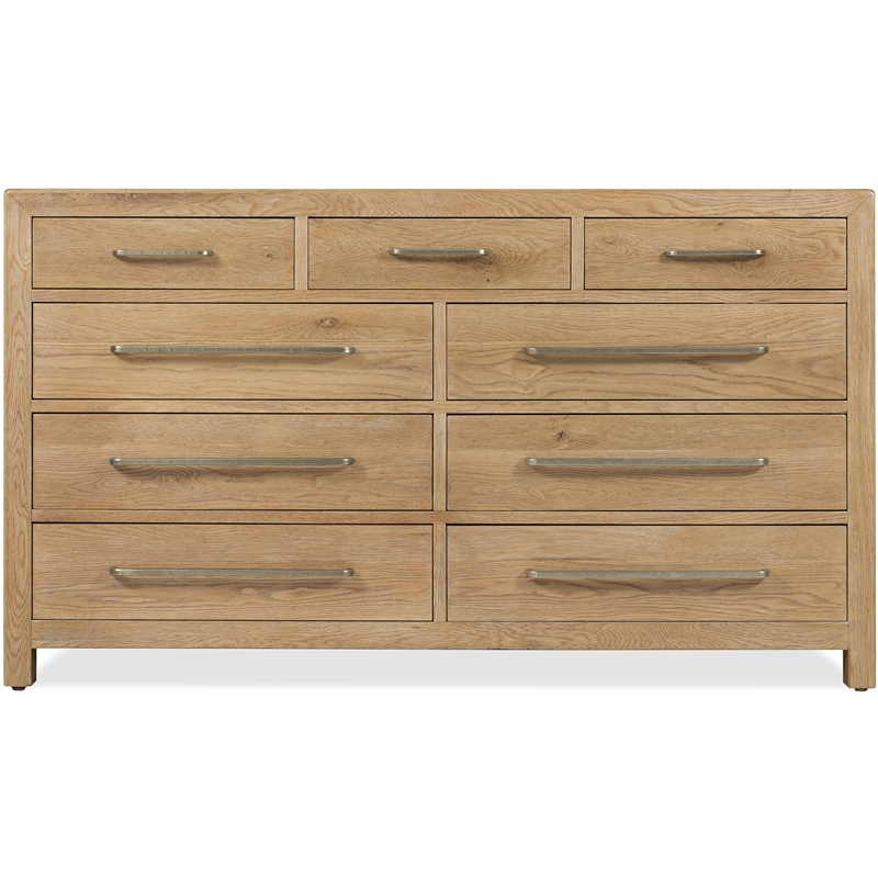 Bowery Hill 9-Drawer Dresser with Jewelry Tray in Light Brown