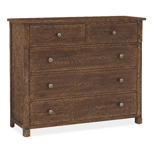 Bowery Hill 5-Drawer Chest with Cedar-Lined Drawer in Brown Wood