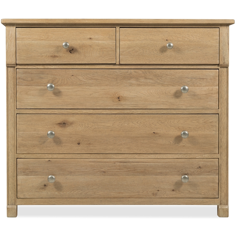 Bowery Hill 5-Drawer Chest with Cedar-Lined Drawer in Light Brown