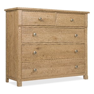 Bowery Hill 5-Drawer Chest with Cedar-Lined Drawer in Light Brown