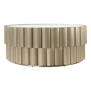 Bowery Hill Watch-Band Cocktail Table with Mirror Top in Gold