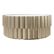 Bowery Hill Watch-Band Cocktail Table with Mirror Top in Gold