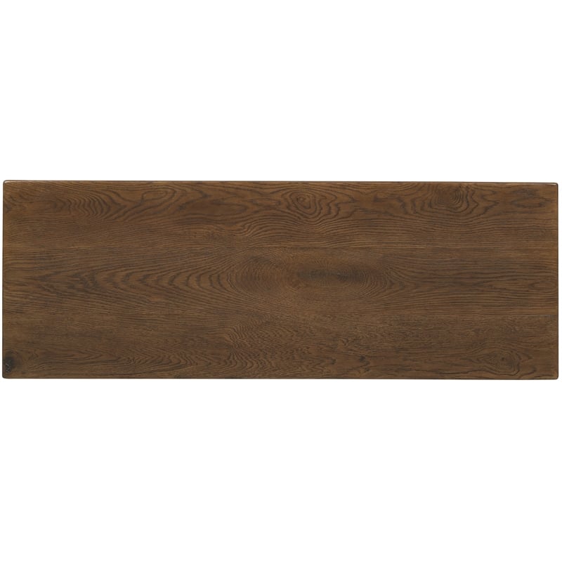 Bowery Hill 2-Door Hall Chest with Diamond Doors in Brown Wood