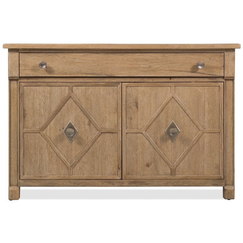 Bowery Hill 2-Door Hall Chest with Diamond Doors in Light Brown