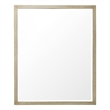 Bowery Hill Rectangular Mirror with Hair-on-Hide Border in Gold
