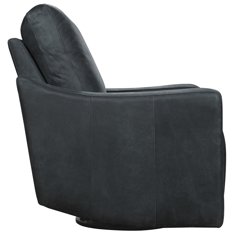 Bowery Hill Power 360 Swivel Recliner in Black Leather Finish