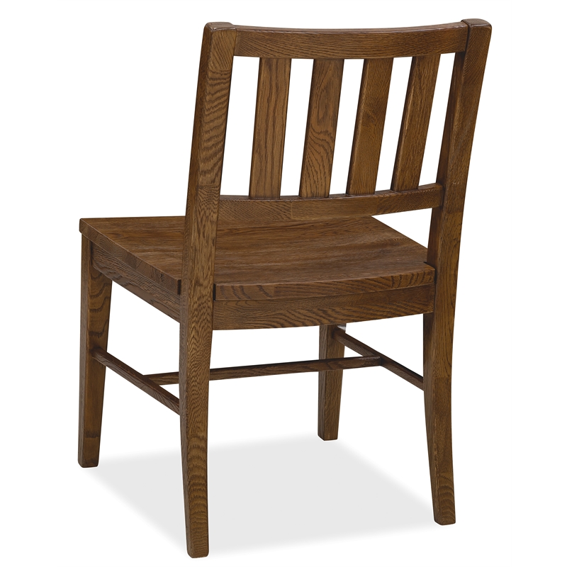 Bowery Hill Splat-Back Dining Side Chair in Brown Wood Finish