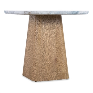 Bowery Hill High Nesting Table with Quartz Top in Natural Wood