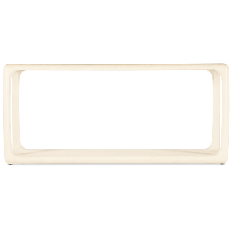Bowery Hill Console Table with Open Storage in Cream Wood Finish