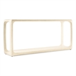 Bowery Hill Console Table with Open Storage in Cream Wood Finish