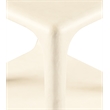 Bowery Hill End Table with Open Storage in Cream Wood Finish