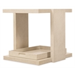 Bowery Hill End Table with Open Storage in Natural Wood Finish