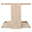Bowery Hill End Table with Open Storage in Natural Wood Finish