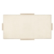 Bowery Hill Rectangle Cocktail Table with Fabric Top in Ivory