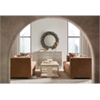 Bowery Hill Rectangle Cocktail Table with Fabric Top in Ivory